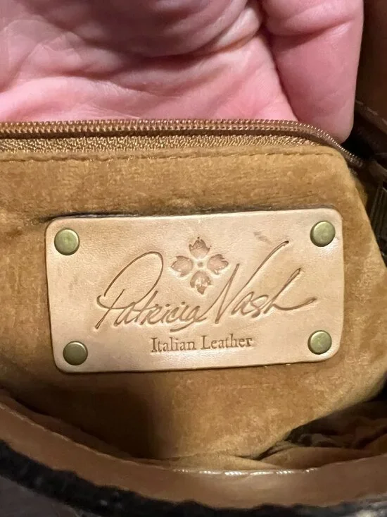 Patricia Nash Venezia Crossbody Bag Tan Leather Boho Festival Western - Picture 6 of 6